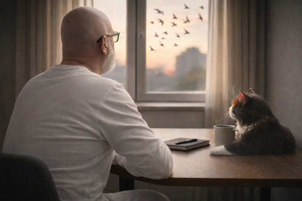 Ángel Monroy García — Luz de amanecer entrando por una ventana, metáfora de continuidad y comienzo sin ruido